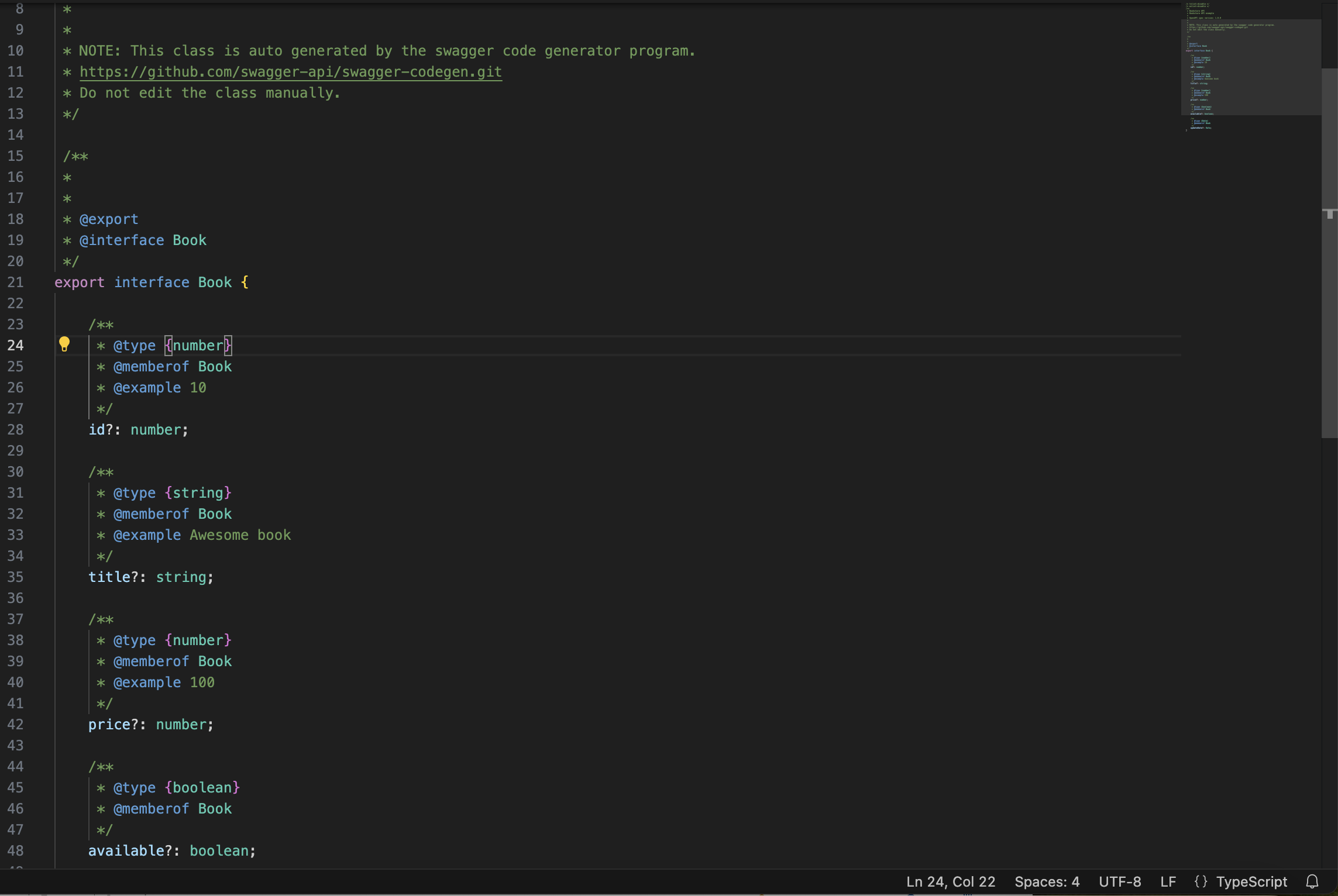 generated book interface