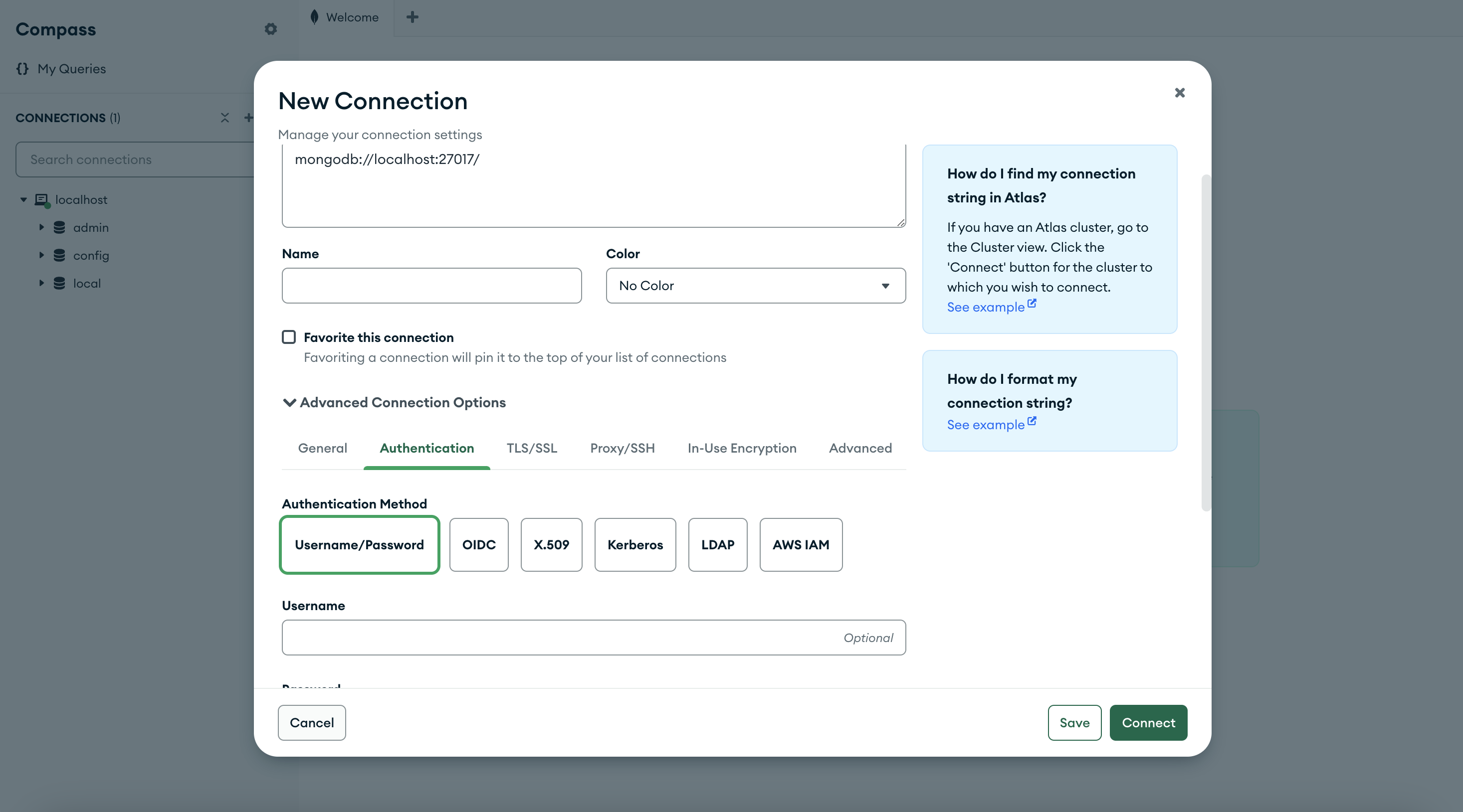 mongodb connect