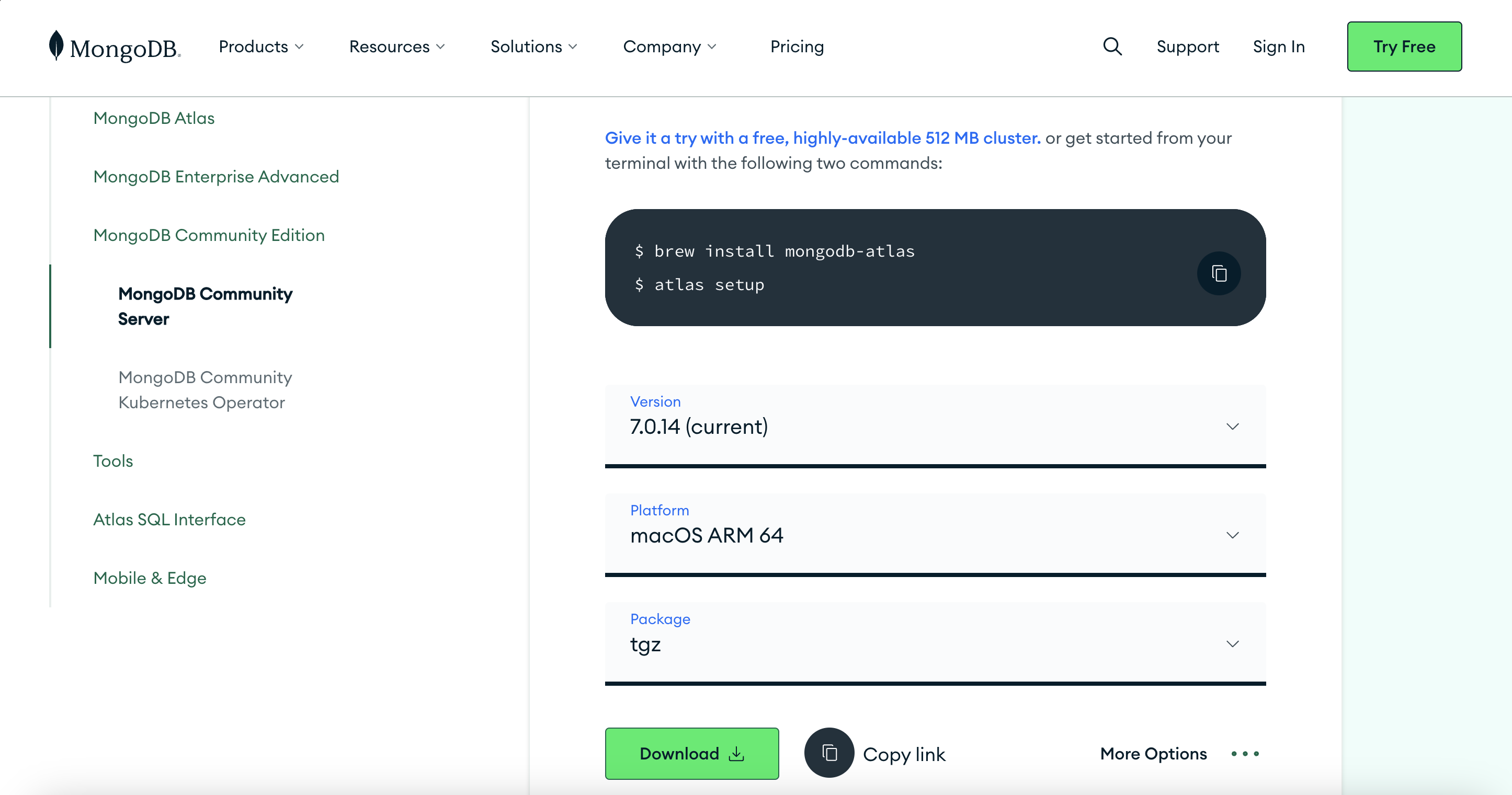 mongodb download