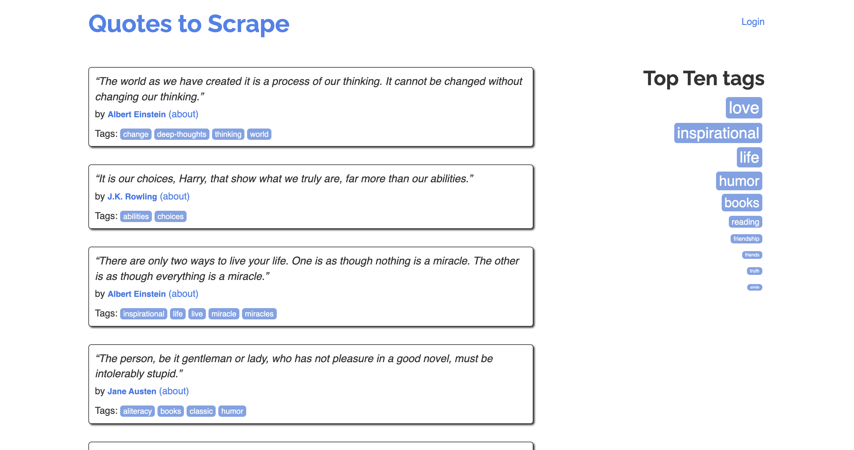 quote to scrape