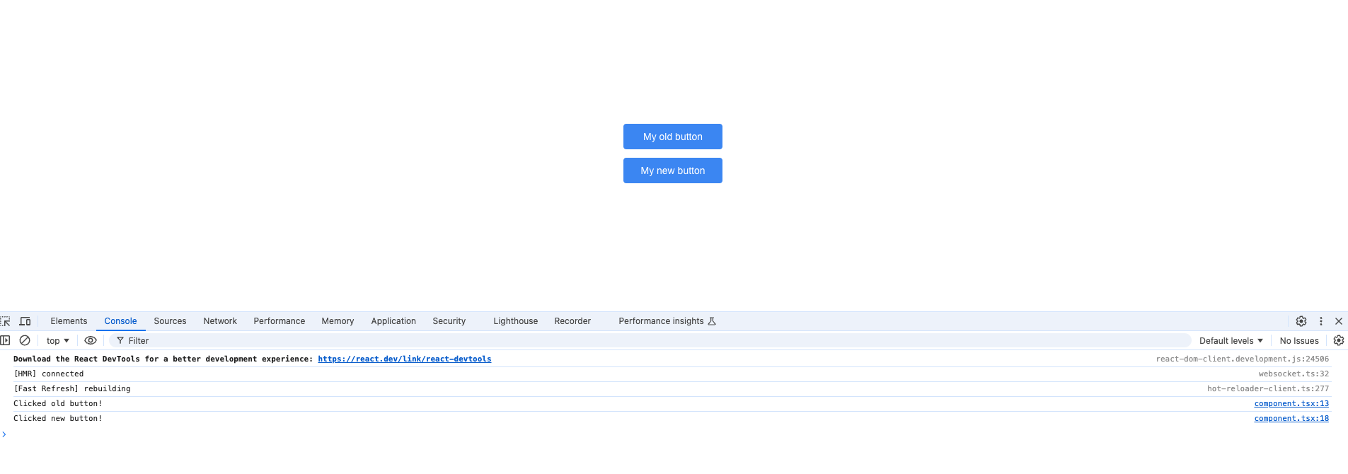 react component button